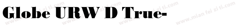 Globe URW D True字体转换